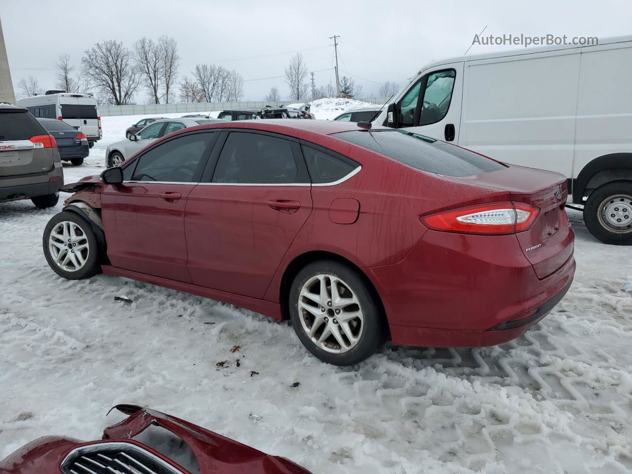 2016 Ford Fusion Se Burgundy vin: 1FA6P0HD7G5114755