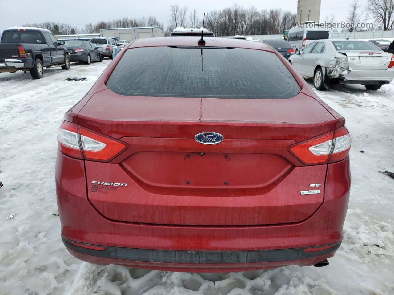 2016 Ford Fusion Se Burgundy vin: 1FA6P0HD7G5114755