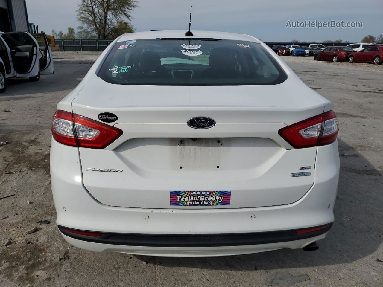 2016 Ford Fusion Se White vin: 1FA6P0HD8G5106406