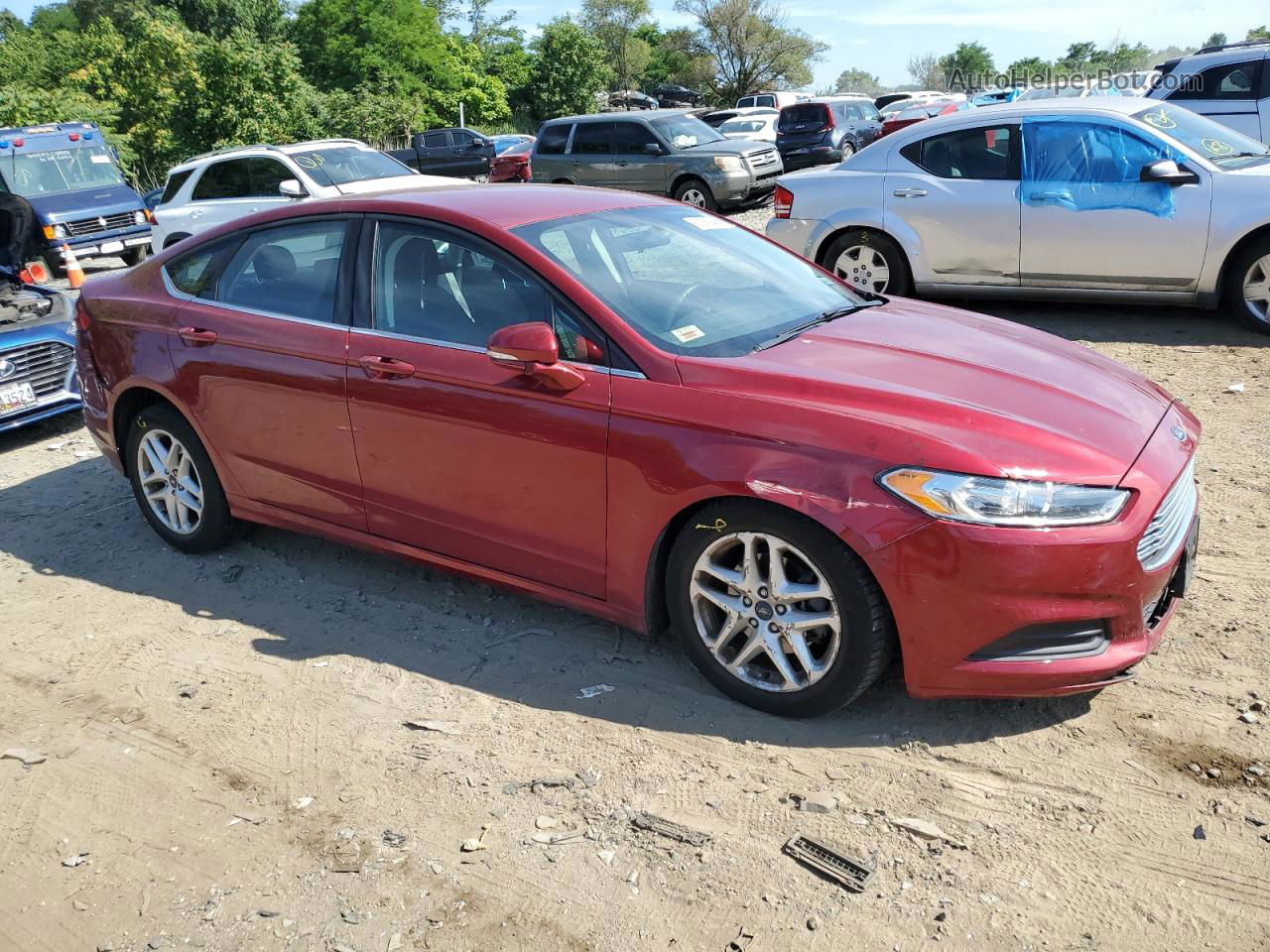 2016 Ford Fusion Se Red vin: 1FA6P0HD8G5121536