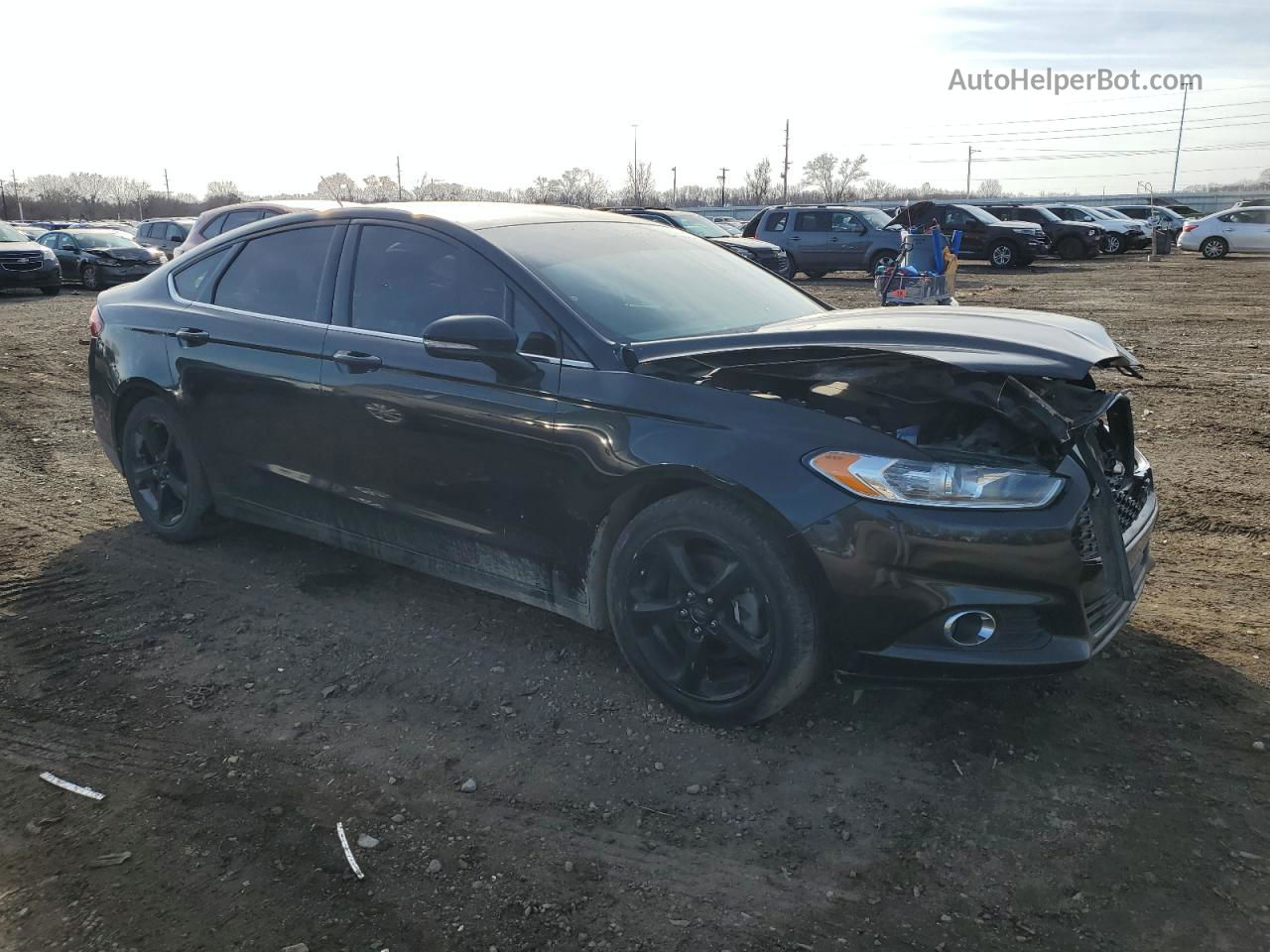 2014 Ford Fusion Se Black vin: 1FA6P0HDXE5368098