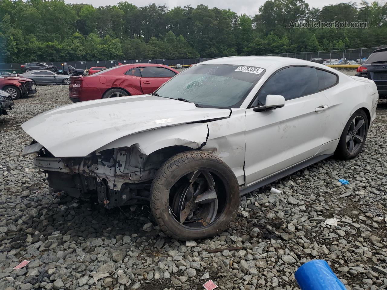 2015 Ford Mustang  White vin: 1FA6P8AM3F5306858