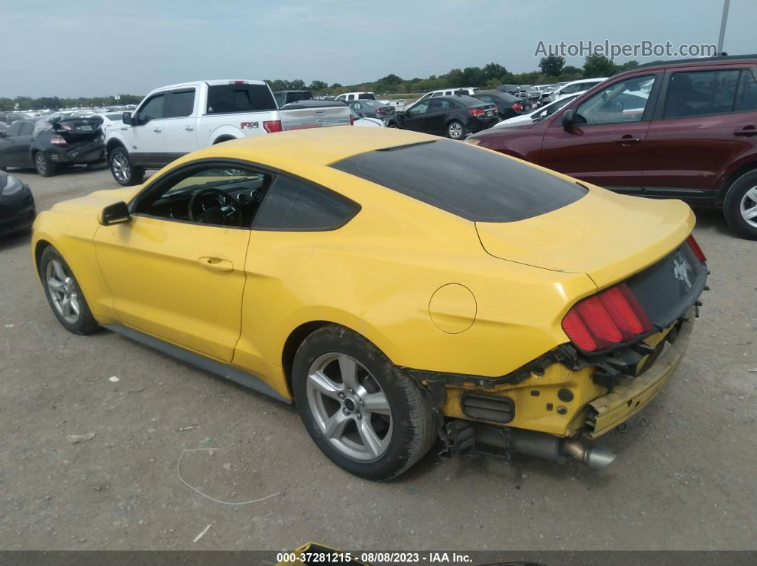 2015 Ford Mustang V6 Yellow vin: 1FA6P8AM4F5332692