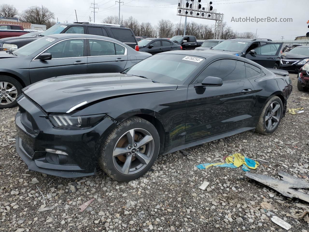 2015 Ford Mustang  Black vin: 1FA6P8AM6F5303307