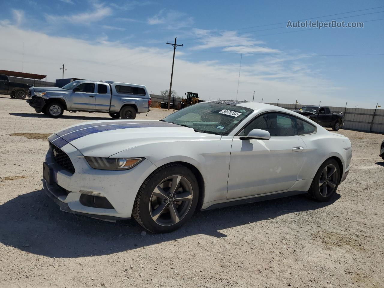 2015 Ford Mustang White vin: 1FA6P8AM6F5314081