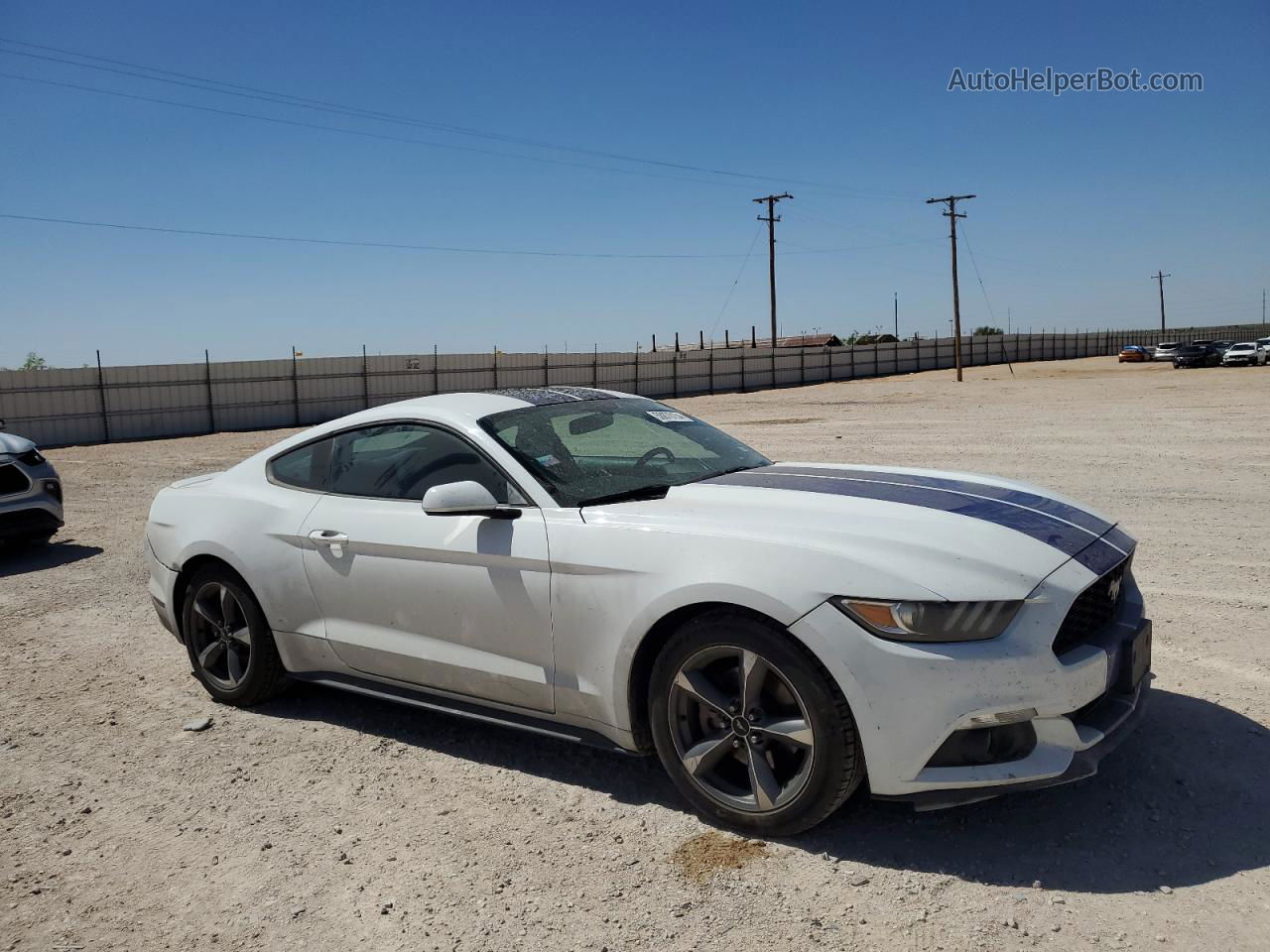 2015 Ford Mustang White vin: 1FA6P8AM6F5314081