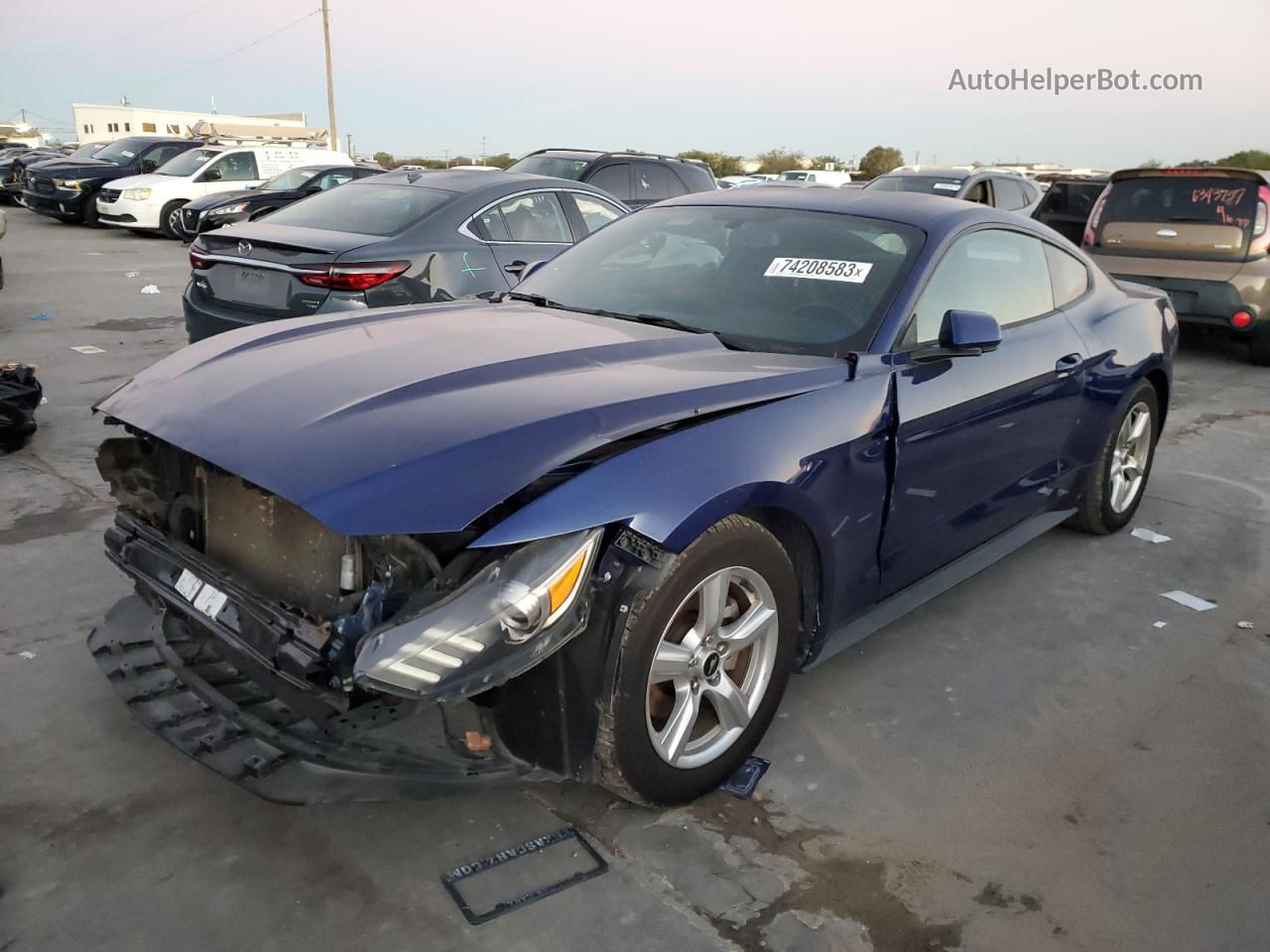 2015 Ford Mustang  Blue vin: 1FA6P8AM6F5344830