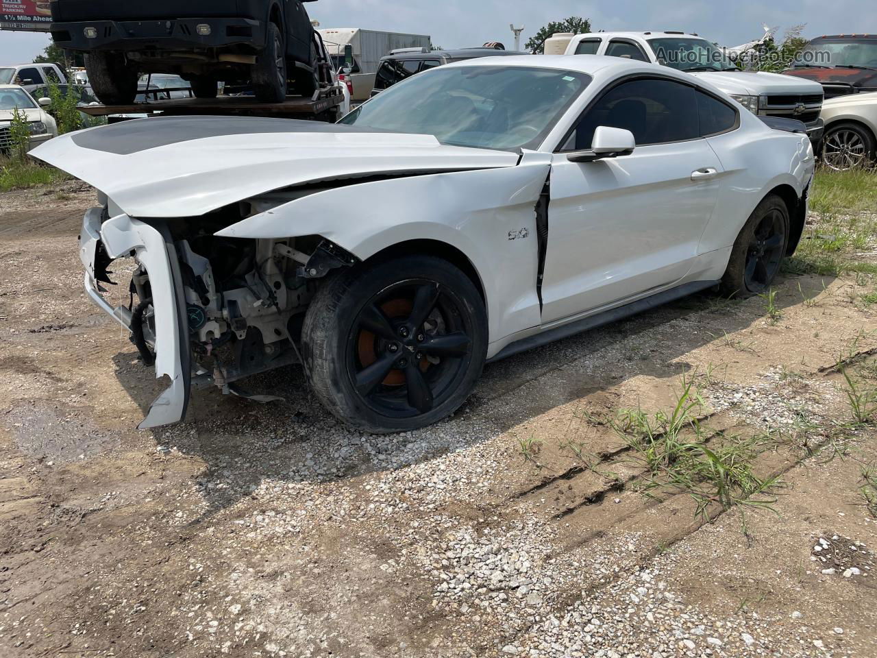 2015 Ford Mustang  White vin: 1FA6P8AM6F5357660