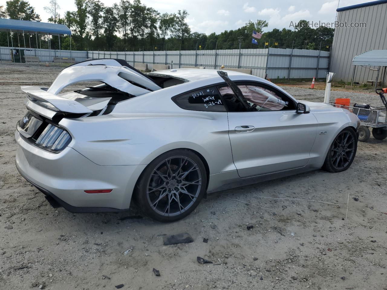 2015 Ford Mustang Gt Silver vin: 1FA6P8CF0F5325155