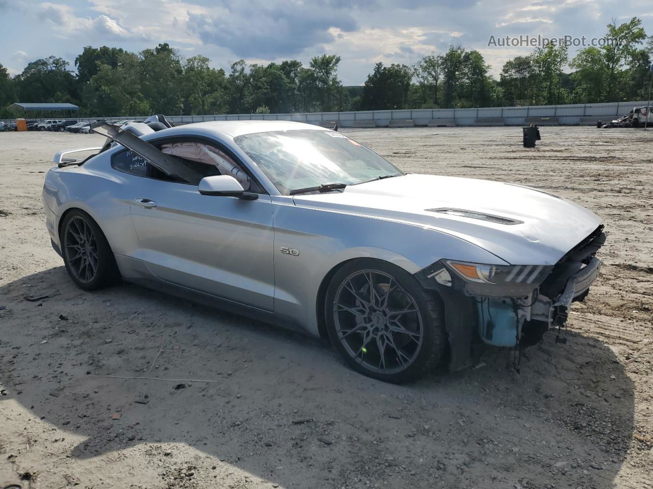 2015 Ford Mustang Gt Silver vin: 1FA6P8CF0F5325155