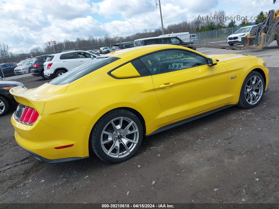 2015 Ford Mustang Gt Premium Yellow vin: 1FA6P8CF0F5411176