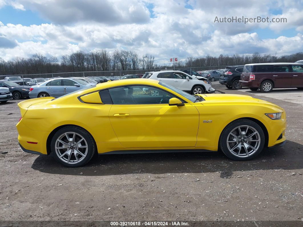 2015 Ford Mustang Gt Premium Yellow vin: 1FA6P8CF0F5411176