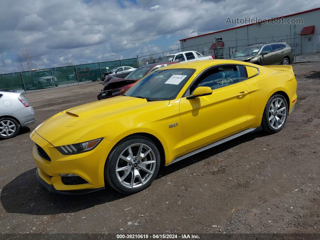 2015 Ford Mustang Gt Premium Yellow vin: 1FA6P8CF0F5411176