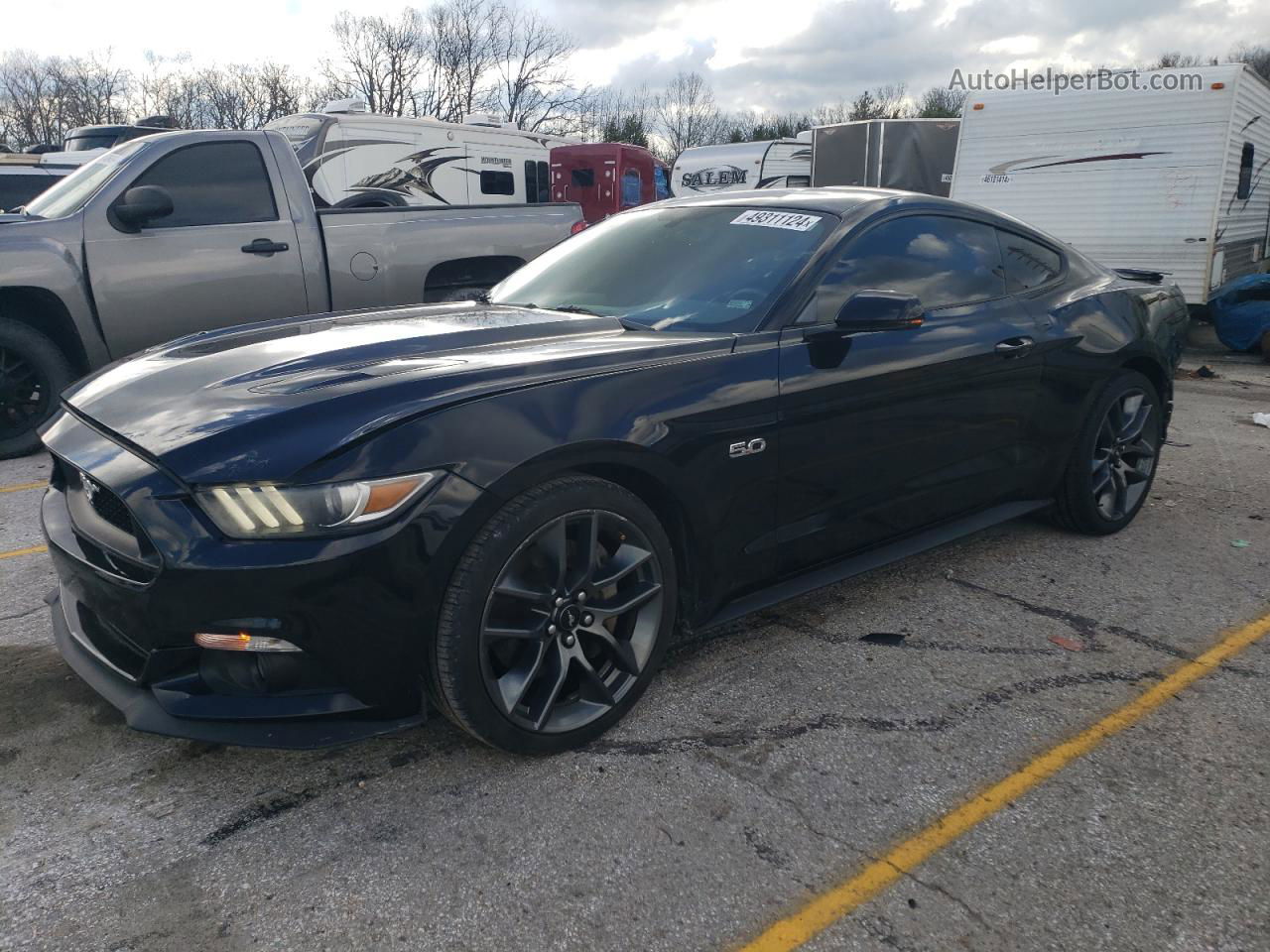 2015 Ford Mustang Gt Black vin: 1FA6P8CF0F5412635