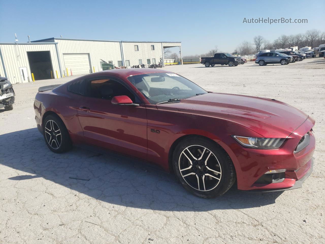 2016 Ford Mustang Gt Red vin: 1FA6P8CF0G5260549