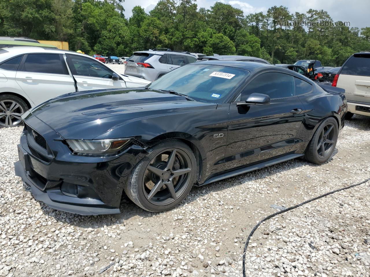 2016 Ford Mustang Gt Черный vin: 1FA6P8CF0G5283846