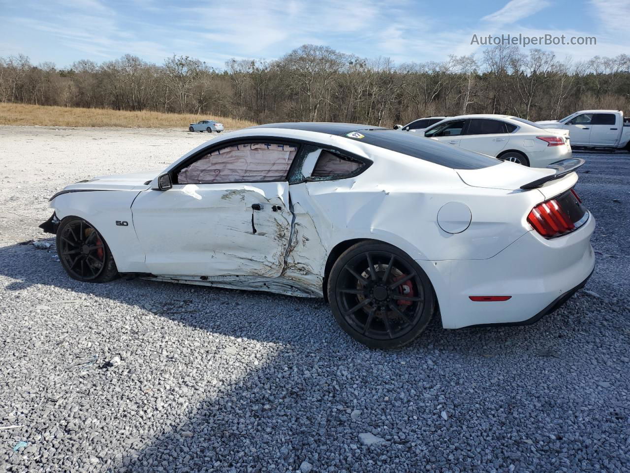 2016 Ford Mustang Gt White vin: 1FA6P8CF1G5326963