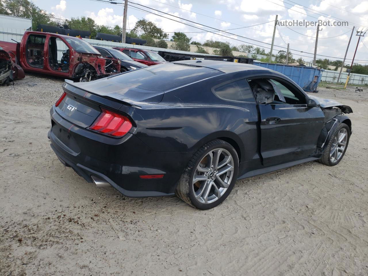 2020 Ford Mustang Gt Черный vin: 1FA6P8CF1L5100934