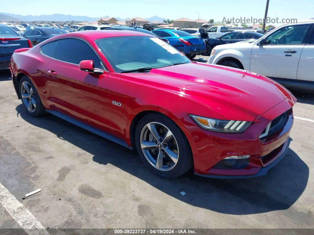 2016 Ford Mustang Gt Red vin: 1FA6P8CF2G5256969