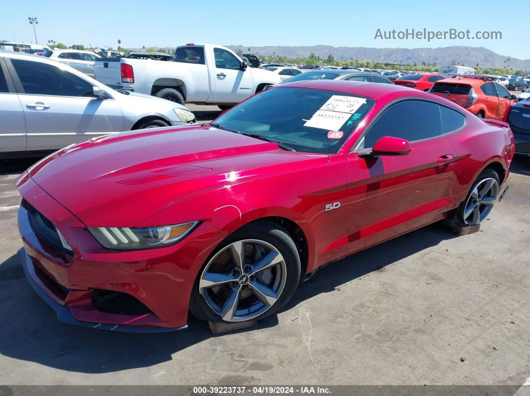 2016 Ford Mustang Gt Red vin: 1FA6P8CF2G5256969