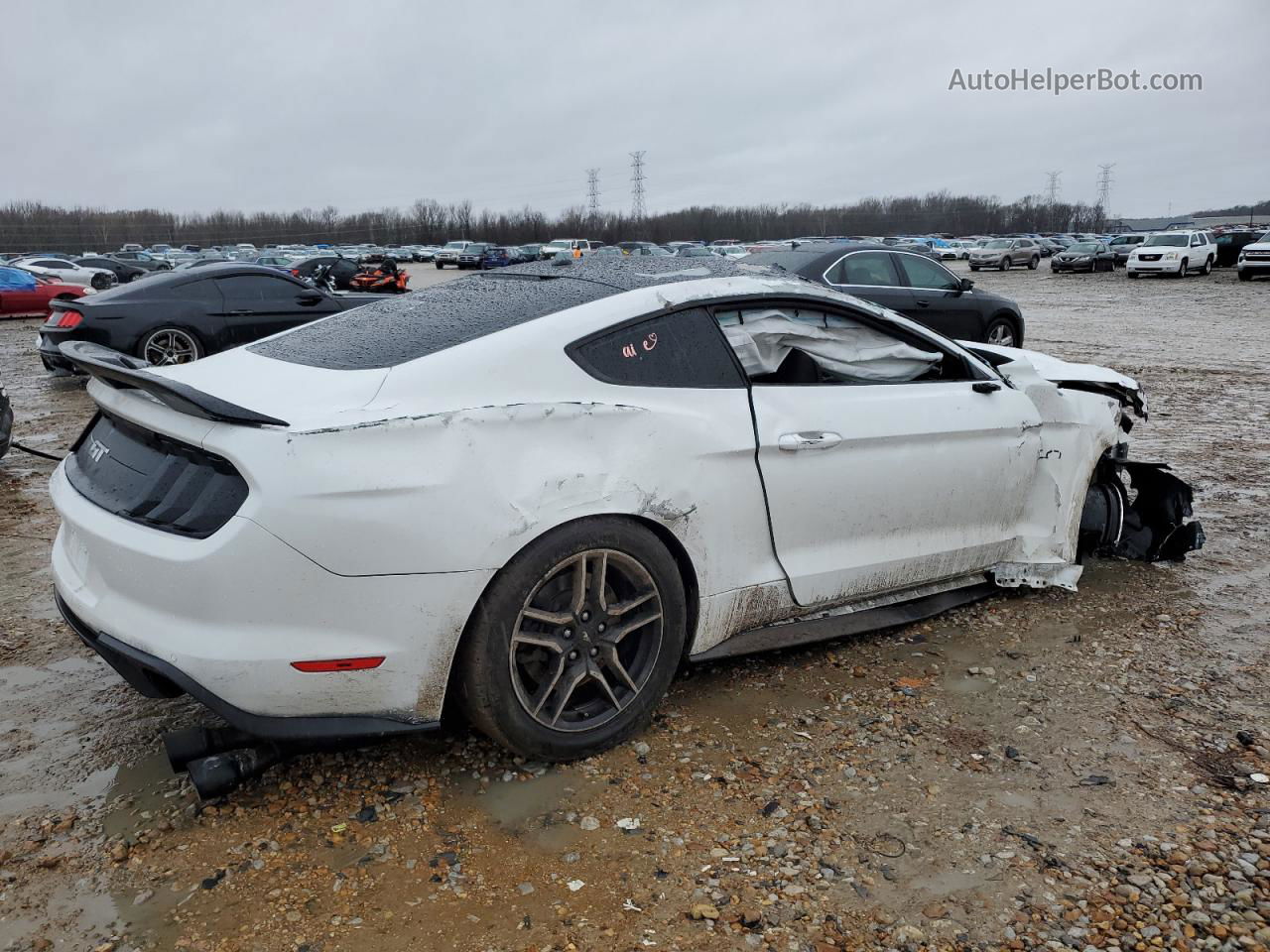 2020 Ford Mustang Gt White vin: 1FA6P8CF2L5117791