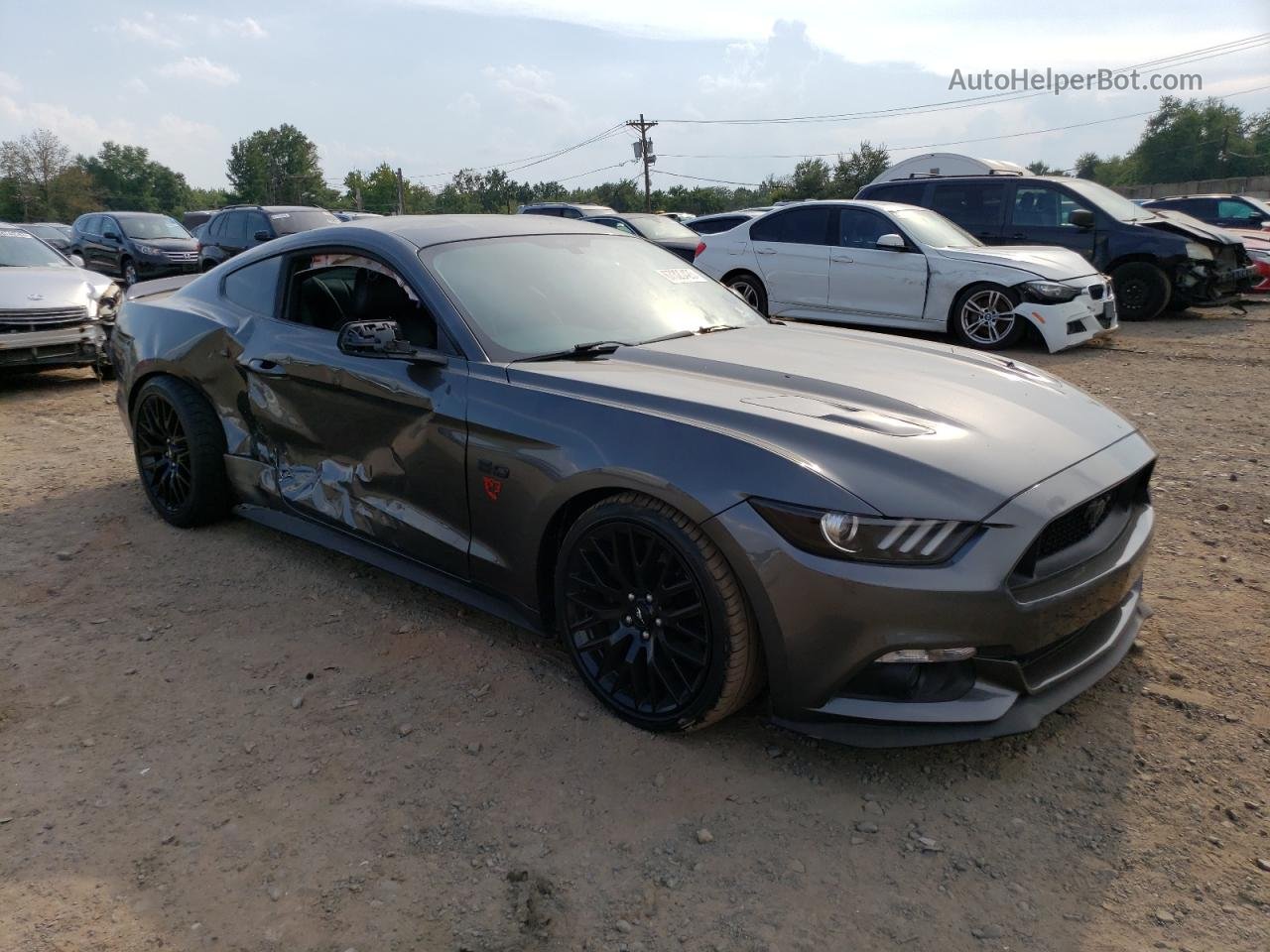 2015 Ford Mustang Gt Charcoal vin: 1FA6P8CF3F5325439