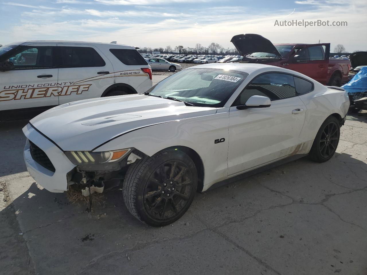 2016 Ford Mustang Gt White vin: 1FA6P8CF3G5274414