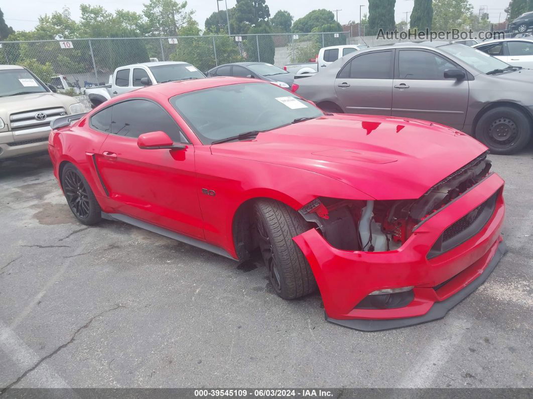 2016 Ford Mustang Gt Red vin: 1FA6P8CF3G5306875