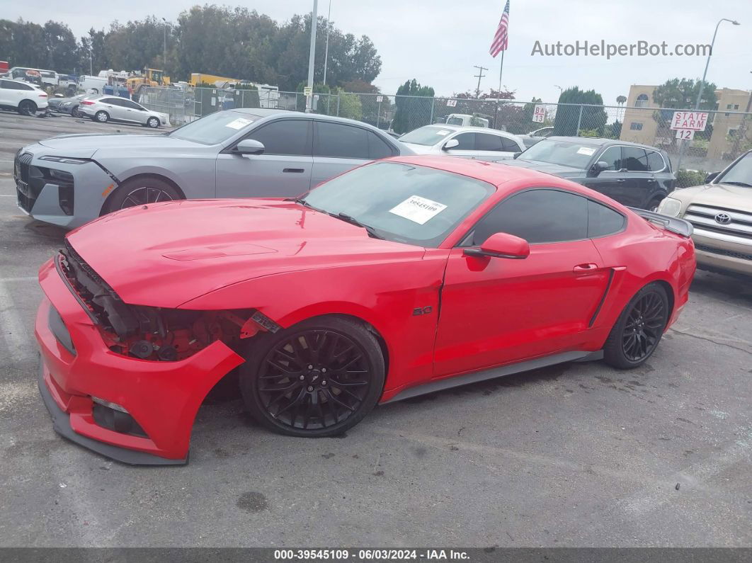 2016 Ford Mustang Gt Red vin: 1FA6P8CF3G5306875