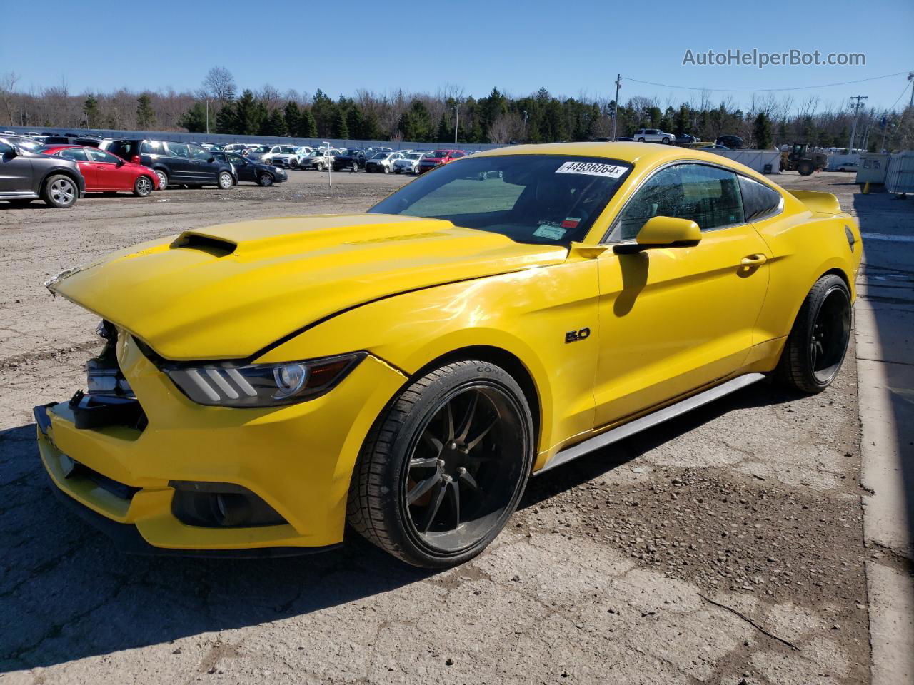 2016 Ford Mustang Gt Yellow vin: 1FA6P8CF4G5218837