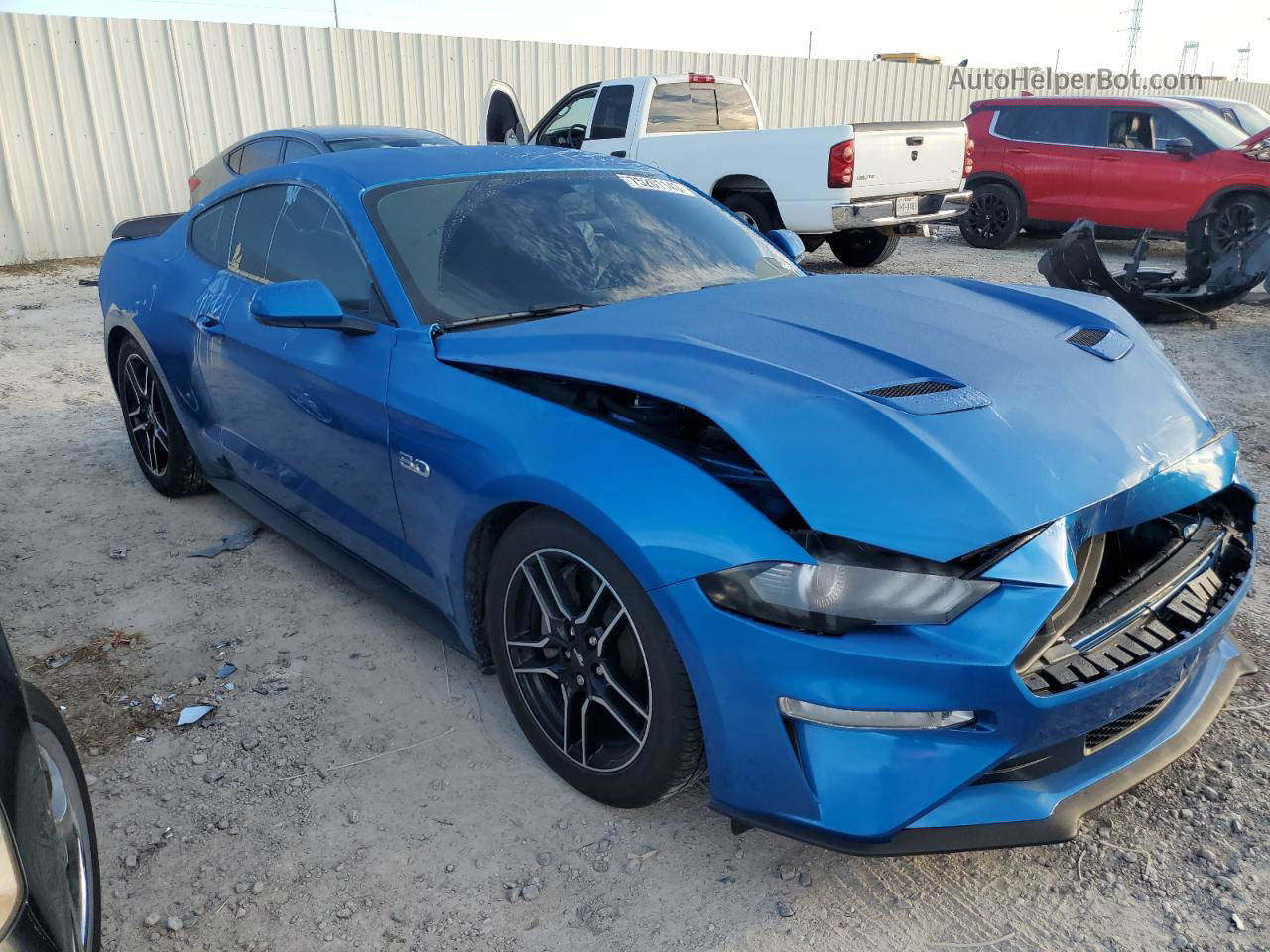 2020 Ford Mustang Gt Blue vin: 1FA6P8CF4L5108588