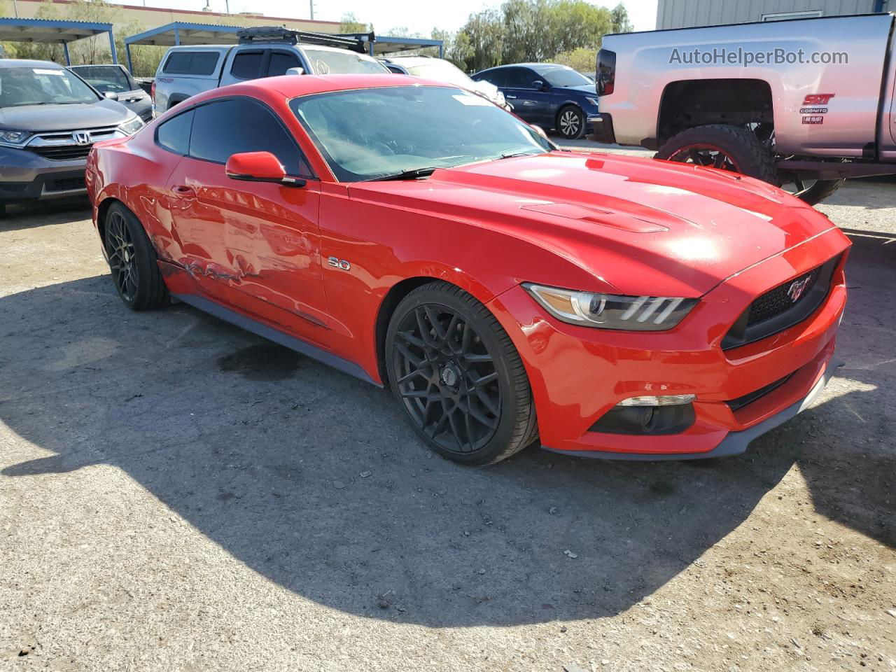 2015 Ford Mustang Gt Red vin: 1FA6P8CF5F5319240