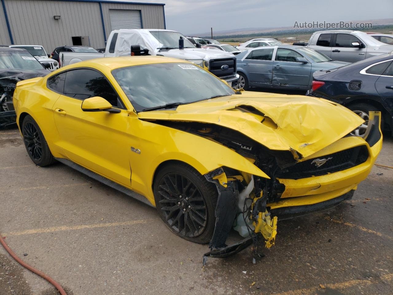 2015 Ford Mustang Gt Yellow vin: 1FA6P8CF5F5348415
