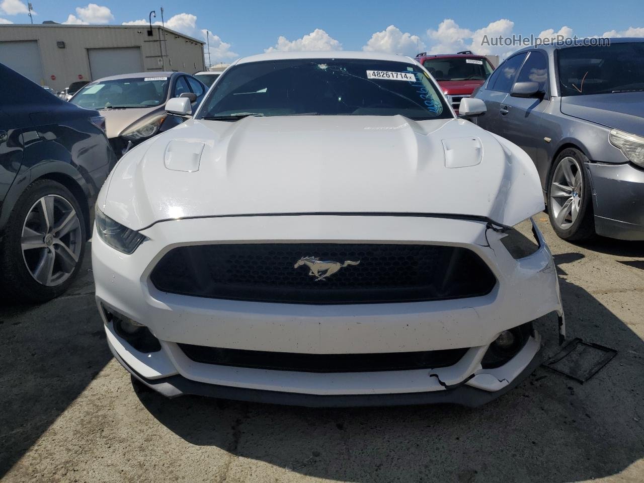 2015 Ford Mustang Gt White vin: 1FA6P8CF5F5409472