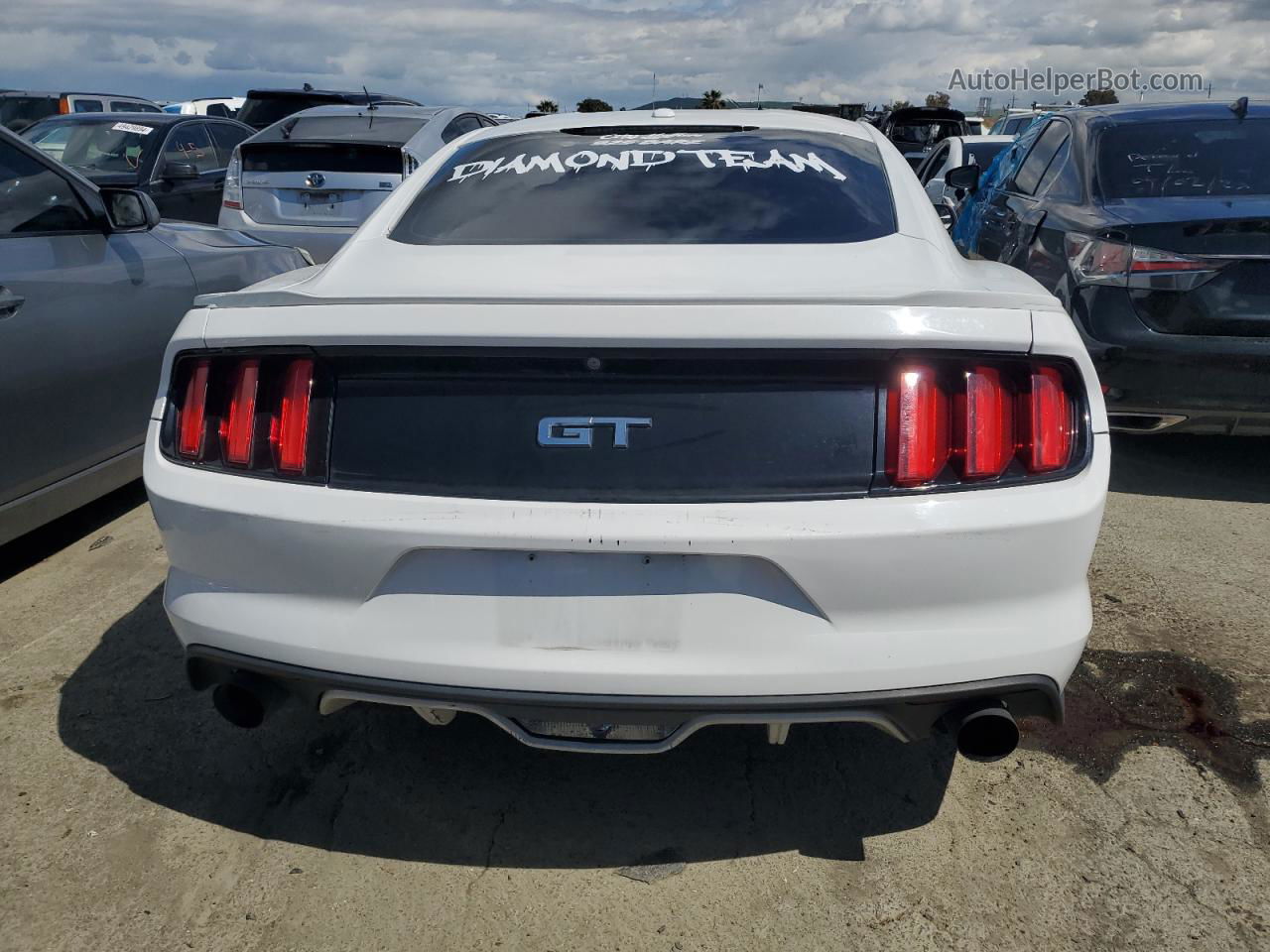 2015 Ford Mustang Gt White vin: 1FA6P8CF5F5409472