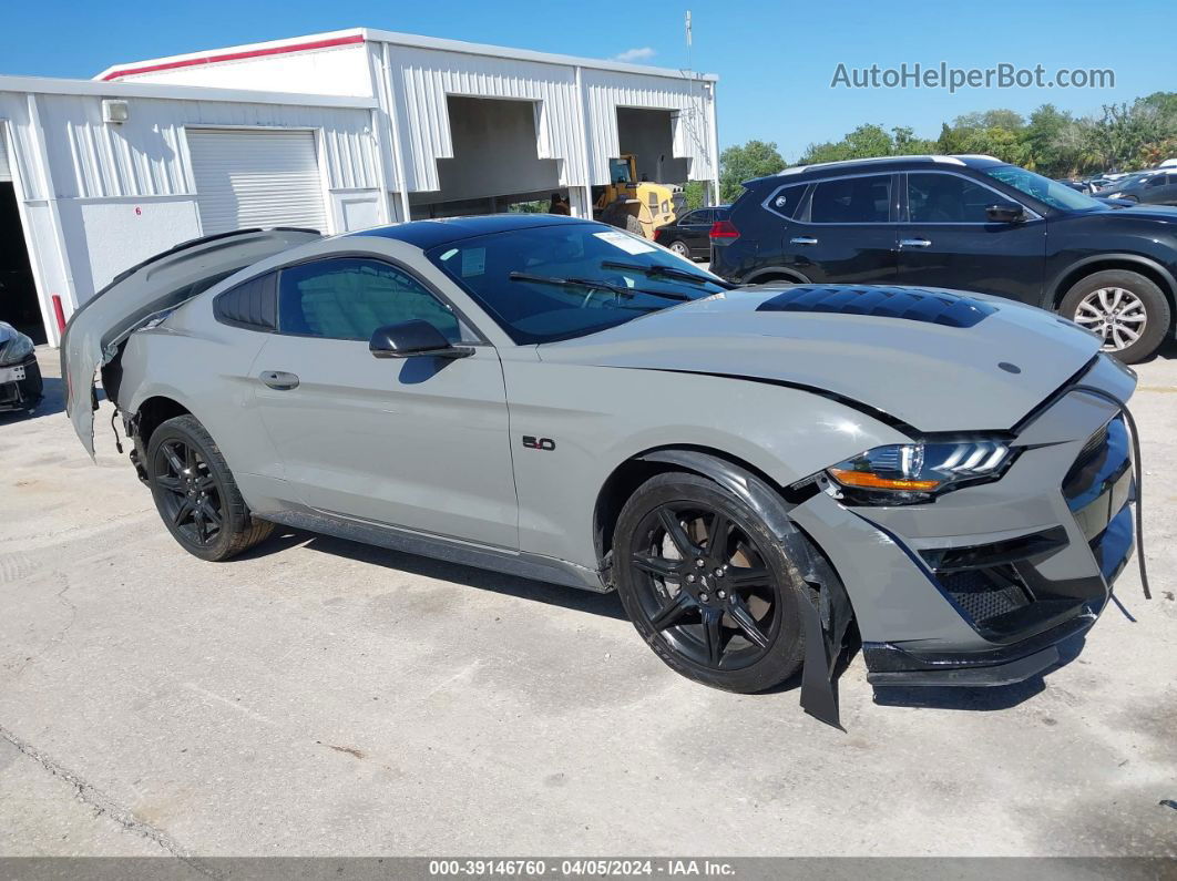 2019 Ford Mustang Gt Premium Gray vin: 1FA6P8CF5K5117153