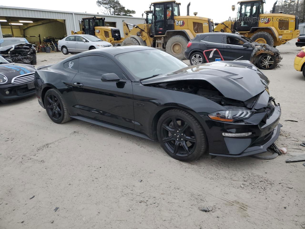 2020 Ford Mustang Gt Черный vin: 1FA6P8CF5L5105487