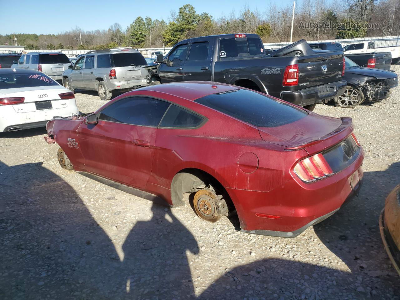 2015 Ford Mustang Gt Maroon vin: 1FA6P8CF6F5314757