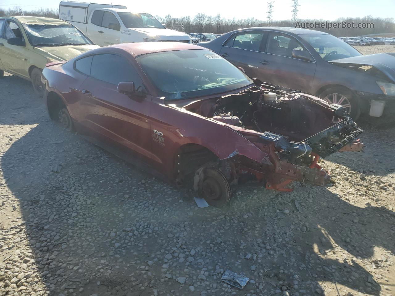 2015 Ford Mustang Gt Maroon vin: 1FA6P8CF6F5314757