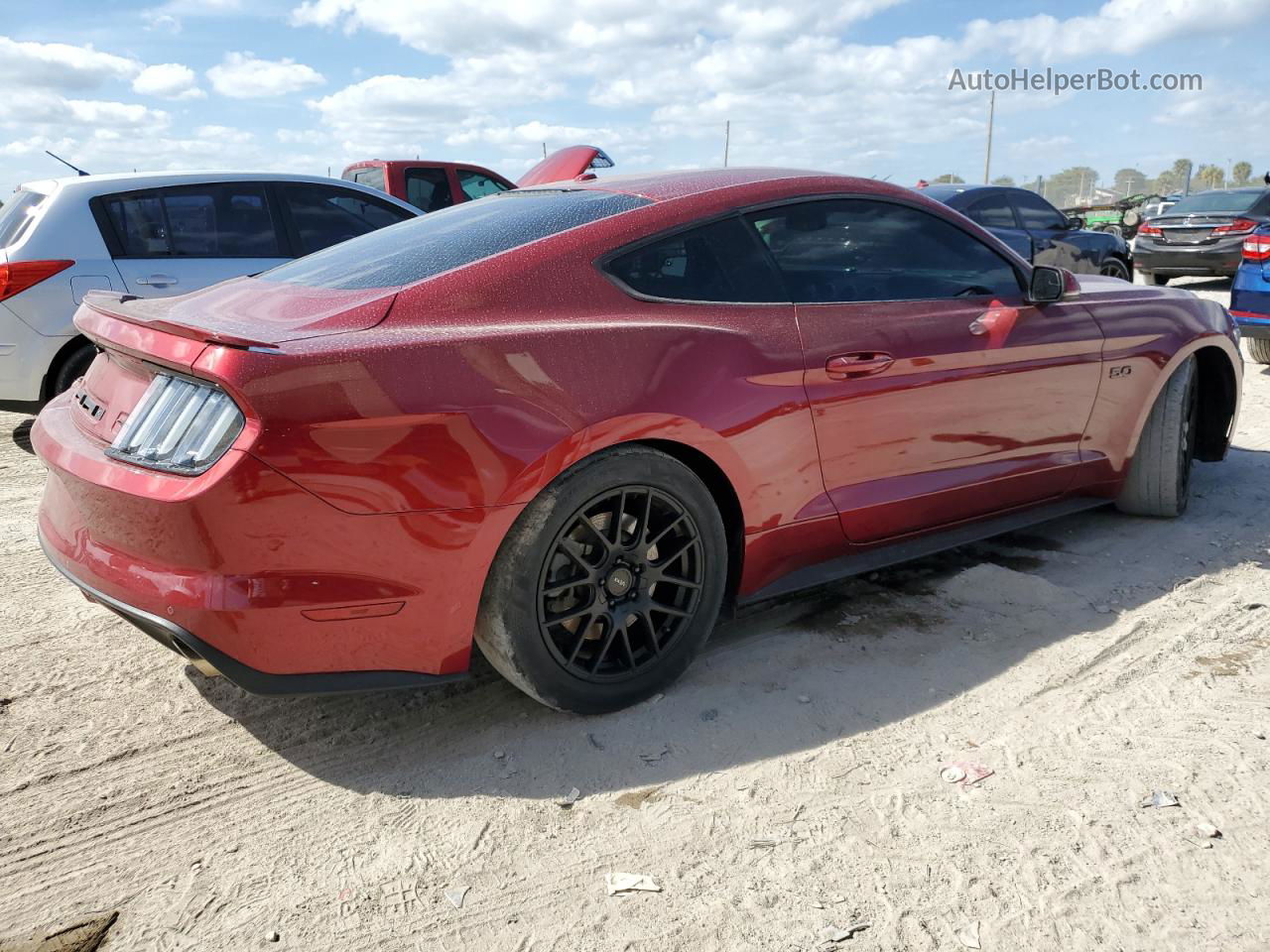 2015 Ford Mustang Gt Бордовый vin: 1FA6P8CF6F5317142