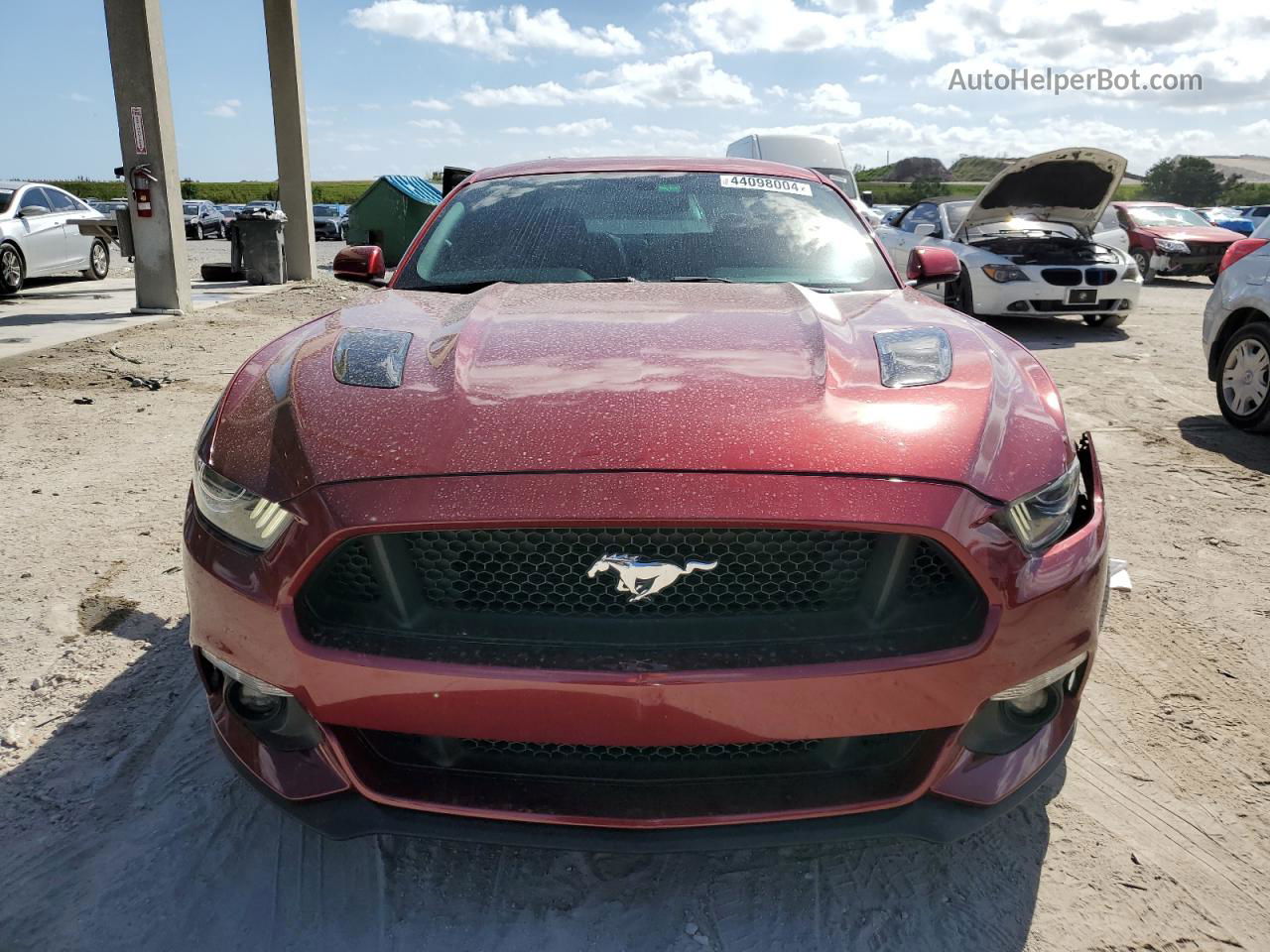 2015 Ford Mustang Gt Burgundy vin: 1FA6P8CF6F5317142