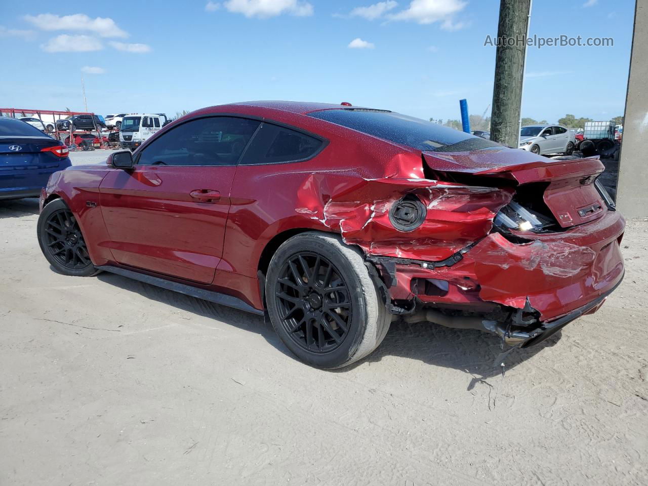 2015 Ford Mustang Gt Burgundy vin: 1FA6P8CF6F5317142