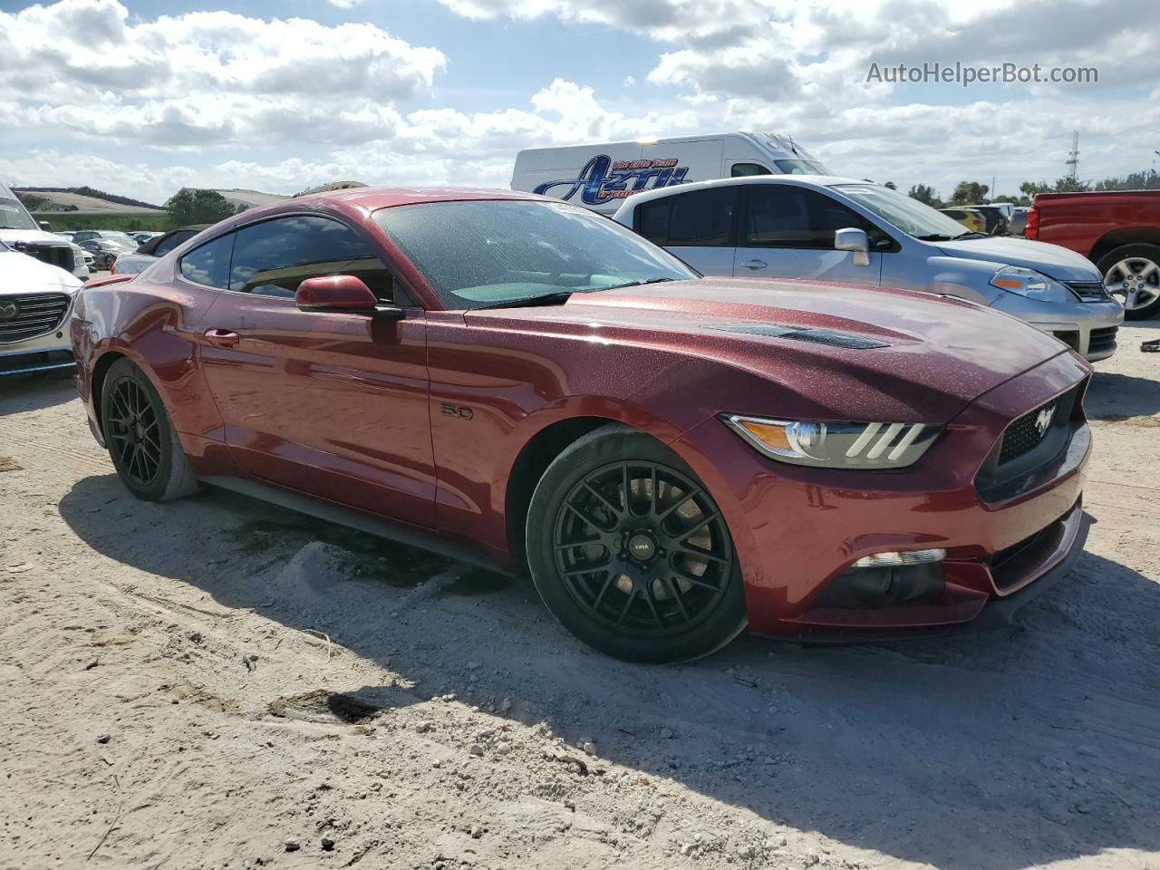 2015 Ford Mustang Gt Бордовый vin: 1FA6P8CF6F5317142