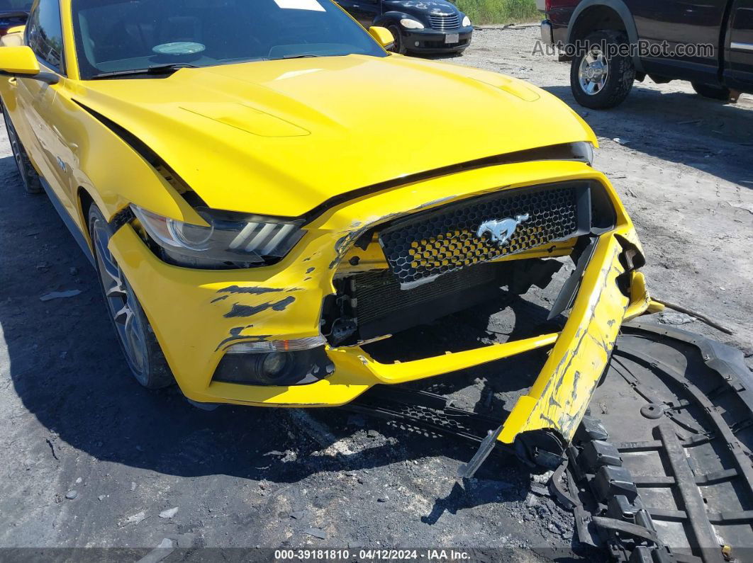 2015 Ford Mustang Gt Premium Yellow vin: 1FA6P8CF6F5411912