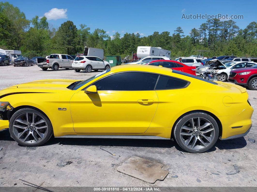 2015 Ford Mustang Gt Premium Yellow vin: 1FA6P8CF6F5411912