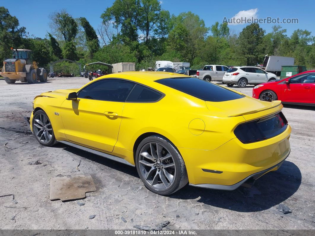 2015 Ford Mustang Gt Premium Yellow vin: 1FA6P8CF6F5411912