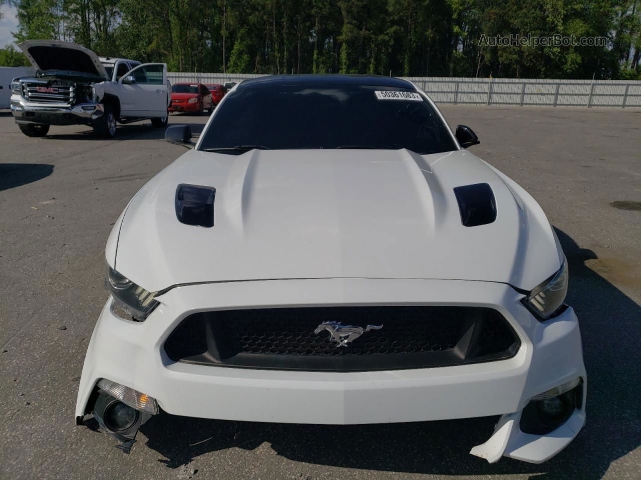 2016 Ford Mustang Gt White vin: 1FA6P8CF6G5298366