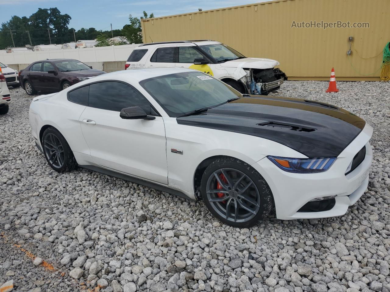 2016 Ford Mustang Gt White vin: 1FA6P8CF6G5306661