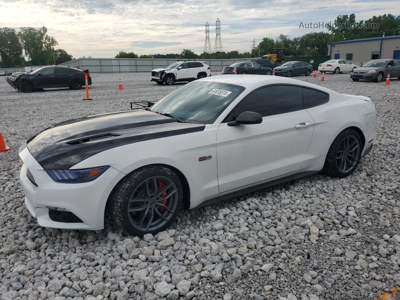 2016 Ford Mustang Gt White vin: 1FA6P8CF6G5306661