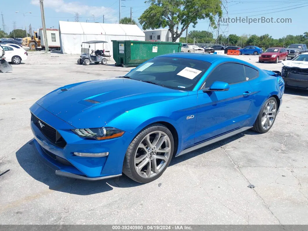 2020 Ford Mustang Gt Premium Fastback Blue vin: 1FA6P8CF6L5175029